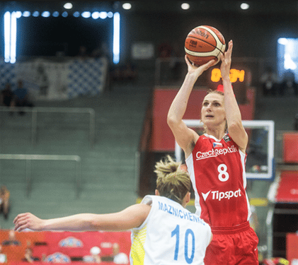 Professional basketball player Ilona Burgova visits Park Lane