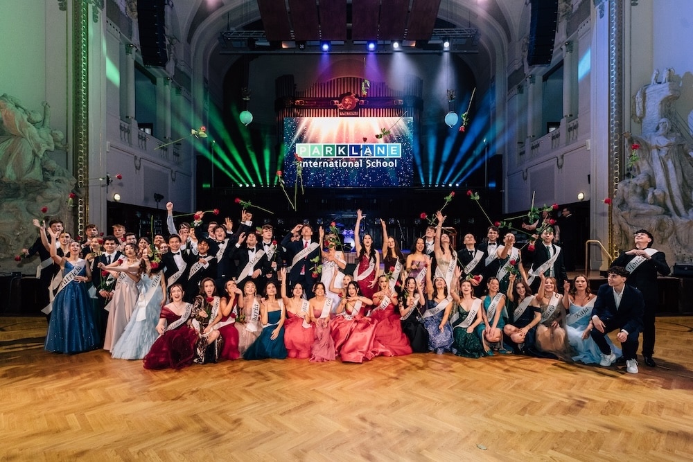 Park Lane graduating class of 2025 at the ball at Obecní Dům