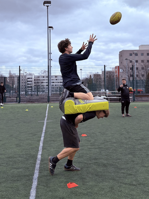 Year 11 boys from Park Lane kicked off the first AFL clinic of the year with a display of pure athleticism and determination.